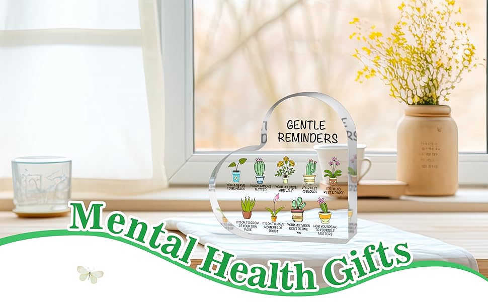 Gentle Reminders Decor, Positive Affirmations Desktop Art Decorations