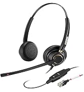 Arama Cisco Phone Headset with Mic Noise Canceling Lightweight Secure-Fit Headband Telephone Head...