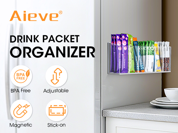 MAGNETIC DRINK PACKET ORGANIZER