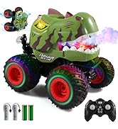 DYODYORC Remote Control Car, 2.4Ghz All Terrain Dinosaur Monster Truck Toys, RC Truck with Spay, ...
