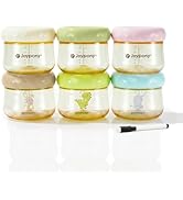 Joypony PPSU Baby Food Containers, 6oz Leakproof Baby Food Jars with Lids, Freezer Safe & Microwa...