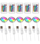 Howarx 5 Set 3D Printer LED Lamp Kit 001 Remote Contorl with RGB Color, Compatible with Bambu lab...