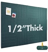AkuDecor Large Cork Boards for Walls 48"x 36" - 1/2” Thick Bulletin Board, 12 Pack Felt Wall Tile...