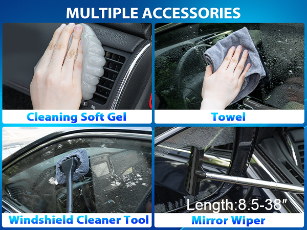 Gray Car Interior Cleaning Kit