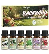 Soulorigin Backyard Fragrance Oils Set, Flower Essential Oil Gift Set for Diffuser, Floral Scent ...