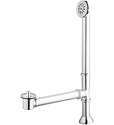 Artiwell Vintage Claw Foot Tub Drain Kit with Lift and Turn Bath Drain Stopper, 1-1/2" Brass Tubu...