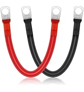 Linkstyle 2PCS 2AWG Gauge Battery Cables,15cm/ 6inch 12V Copper Battery Power Inverter Leads, wit...
