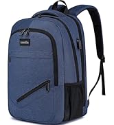Asenlin Travel Laptop Backpack for Women & Men,Water Resistant Business Slim Sturdy Laptops Backp...
