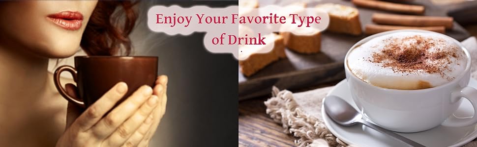 enjoy a cappuccino coffee cup