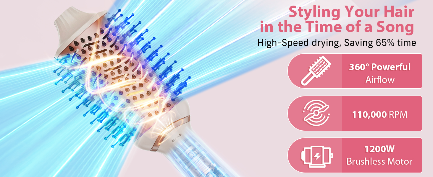 Hair dryer brush