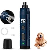 Casfuy Dog Nail Grinder with 2 LED Light for Large Medium Small Dogs - 3X More Powerful 2-Speed E...
