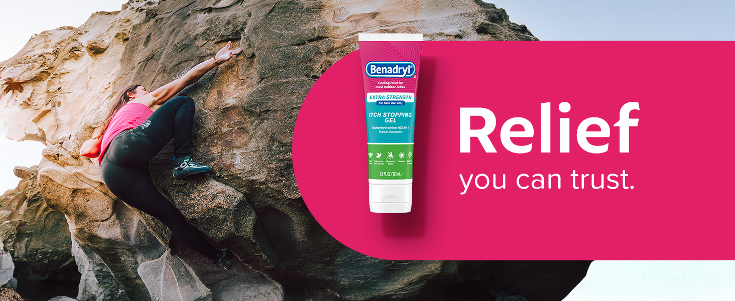 Benadryl is safe and effective and a doctor recommended brand of itch relief medicine