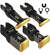 Froylot Latest Titanium Oscillating Tool Blades, Universal Multitool Blades for Metal Wood Cuttin...