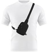 Peicees Mens Mini Sling Bag Chest Bag Shoulder Bag Women Crossbody Bag Phone Holder with Reversib...