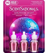 Scentsationals Fragrance Oil Plug In Air Freshener Refills 3-Pack - Girlfriend Night - Works with...