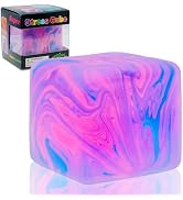 Squishy Sensory Fidget Toys Stress Cube, Gel Filled Stretchy Stress Balls for Kids Adults, Soft I...