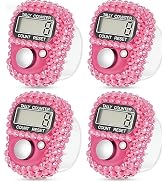 Mozff 4Pcs Electronic Tally Counter with Display, Resettable Portable Electronic Finger Counter f...