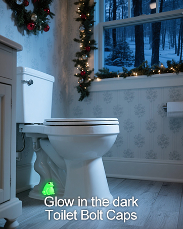 Frog Toilet Bolt Covers Decorative glow in the dark
