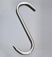 Alele 8 Inch Meat Hook 10mm Heavy Duty Stainless Steel Butcher Hooks for Hanging Beef (Meat Hook ...