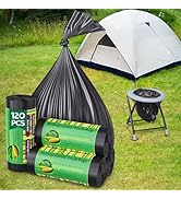 120 Portable Camping Toilet Bags, 8 Gallon Emergency Camp Potty Poop Bags for Adults, Thickened T...