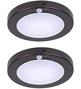 LIT-PaTH LED Flush Mount Ceiling Light, Closet Lighting Fixture with Motion Sensor and Dusk to Da...