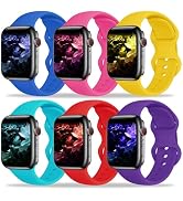 6 Pack Bands Compatible with Apple Watch Band 49mm 46mm 45mm 44mm 42mm 41mm 40mm 38mm for Women M...