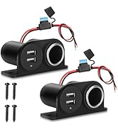 1PCS Dual USB Outlet Cigarette Lighter Socket Splitter with Blade Fuse, 12V 4.2A Car Charger Powe...