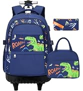 ACESAK Rolling Backpack for Boys, Kids Backpack with Wheels Portable with Insulated Lunch Box & P...