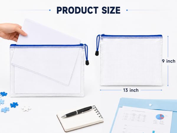 Mesh Zipper Pouch Size 13x9 inch