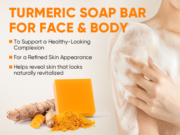 Turmeric soap bar face wash cleansing pads turmeric skin care set
