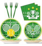 96 Pcs Tennis Party Supplies for 24 Guests Tennis Ball Sports Games Party Decorations Softball Th...