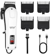 HIENA PRO Electric Hair Clipper & Trimmer for Men, Professional Cordless Barber Clipper with LED ...