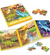 SYNARRY Magnetic Dinosaur Puzzles for Kids Ages 3-5, 20 Pieces Puzzles for Toddlers 2-4, Children...