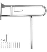 Rackickyer Handicap Grab Bar,29.5 Inch Stainless Steel 1.25" Diameter Toilet Safety Rails for Bat...