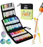 Ohuhu Acrylic Paint Markers Refillable 36 Colors Acrylic Markers High Opacity Paint Markers Water...