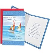 Ogeby Sailboat Fathers Day Card for Dad, Heartfelt Nautical Father's Day Card from Son Daughter, ...