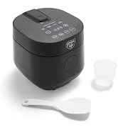 GreenLife Digital Rice Cooker, 2-Cups Uncooked/4-Cups Cooked, Removable Nonstick Ceramic PFAS-Fre...