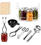 E-far Canning Supplies Starter Kit with Rack, Home Canning Tools Set | Food-grade Stainless Steel...