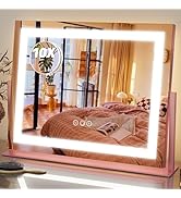 FENNIO Vanity Mirror with Lights 22''x18'' Makeup Mirror with Lights,Lighted Makeup Mirror with 1...