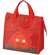 Skater Studio Ghibli Howl's Moving Castle Thermal Insulated Lunch Bag with Zip Closure - Calcifer