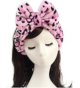 Shintop Women Fashion Lovely Soft Carol Fleece Bowknot Bow Makeup Cosmetic Shower Elastic Hair Ba...
