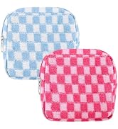 Lestp 2Pcs Small Makeup Pouch Period Bag Mini Makeup Bag for Women Teens Cute Sanitary Napkin Sto...