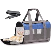MUYG Soft Sided Pet Carrier for Cat,Airline Approved Cat Carriers Collapsible Portable Kitten Tra...