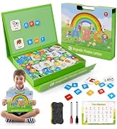 Edumix Phonics Word-Building Magnetic Letter Tiles, Alphabet Magnets for Toddlers, 147 Magnetic P...