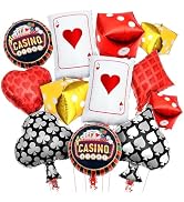 KatchOn, Dice and Cards Casino Balloons - 24 Inch, Pack of 12 | Casino Theme Balloons for Casino ...