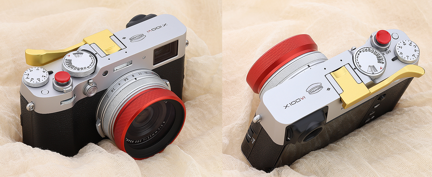 Haoge Metal Lens Hood MC UV Protection Multicoated Ultraviolet Lens Filter Fujifilm X100VI X100V