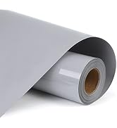 RENLITONG Grey HTV Iron on Vinyl 12Inch by 10ft Roll HTV Heat Transfer Vinyl for T-Shirt HTV Viny...