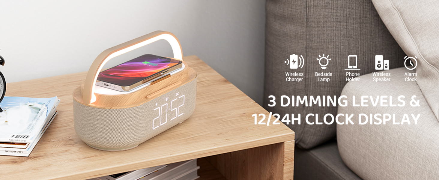 Bluetooth Speaker with Wireless Charger