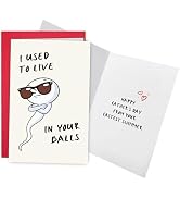 Ogeby Funny Father's Day Card for Dad, Naughty Fastest Swimmer Fathers Day Card from Son Daughter...