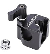 NICEYRIG 15mm Rod Clamp to Cold Shoe Mount, Locating Holes for ARRI & 1/4’’, for 15mm Rod Rail Ex...